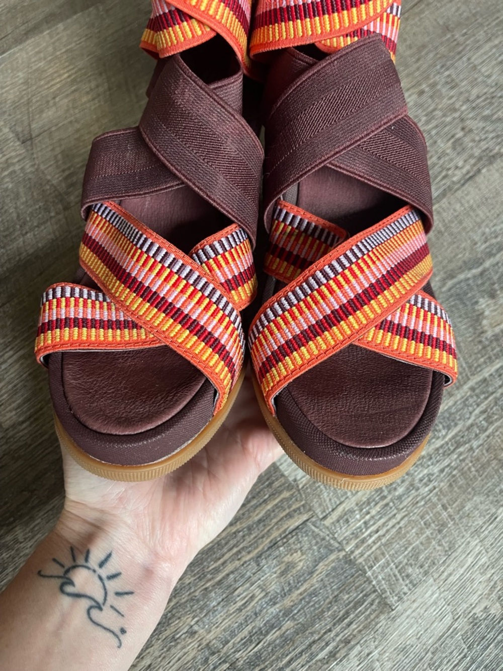 Sorel Joanie II Strappy Stripe Sandal Platform Resortwear Coastal - Picture 7 of 12